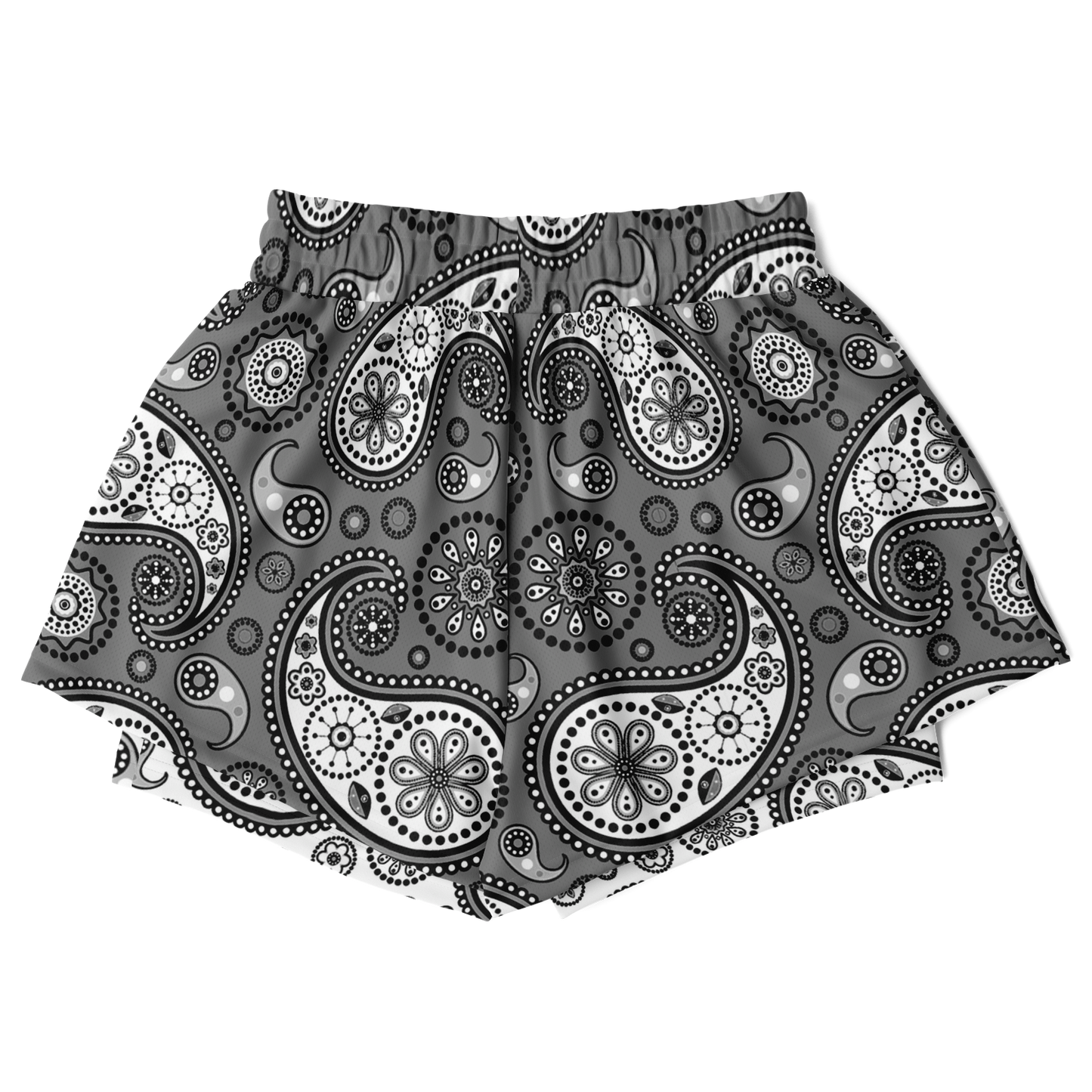 Black Paisley V1.1 2-in-1 Shorts