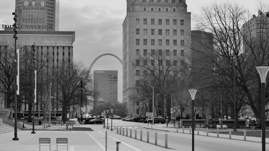 Downtown STL Arch from Soldier's Memorial