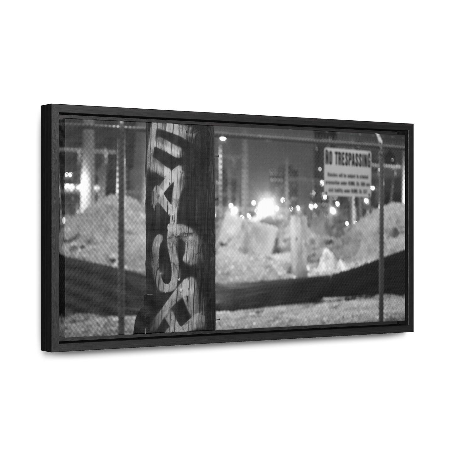 No Trespassing STL B&W Framed Canvas Wraps