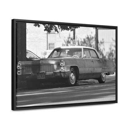 Vintage Cadillac B&W Framed Canvas Wraps