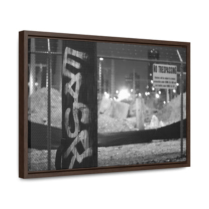 No Trespassing STL B&W Framed Canvas Wraps