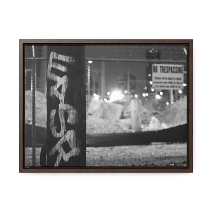 No Trespassing STL B&W Framed Canvas Wraps