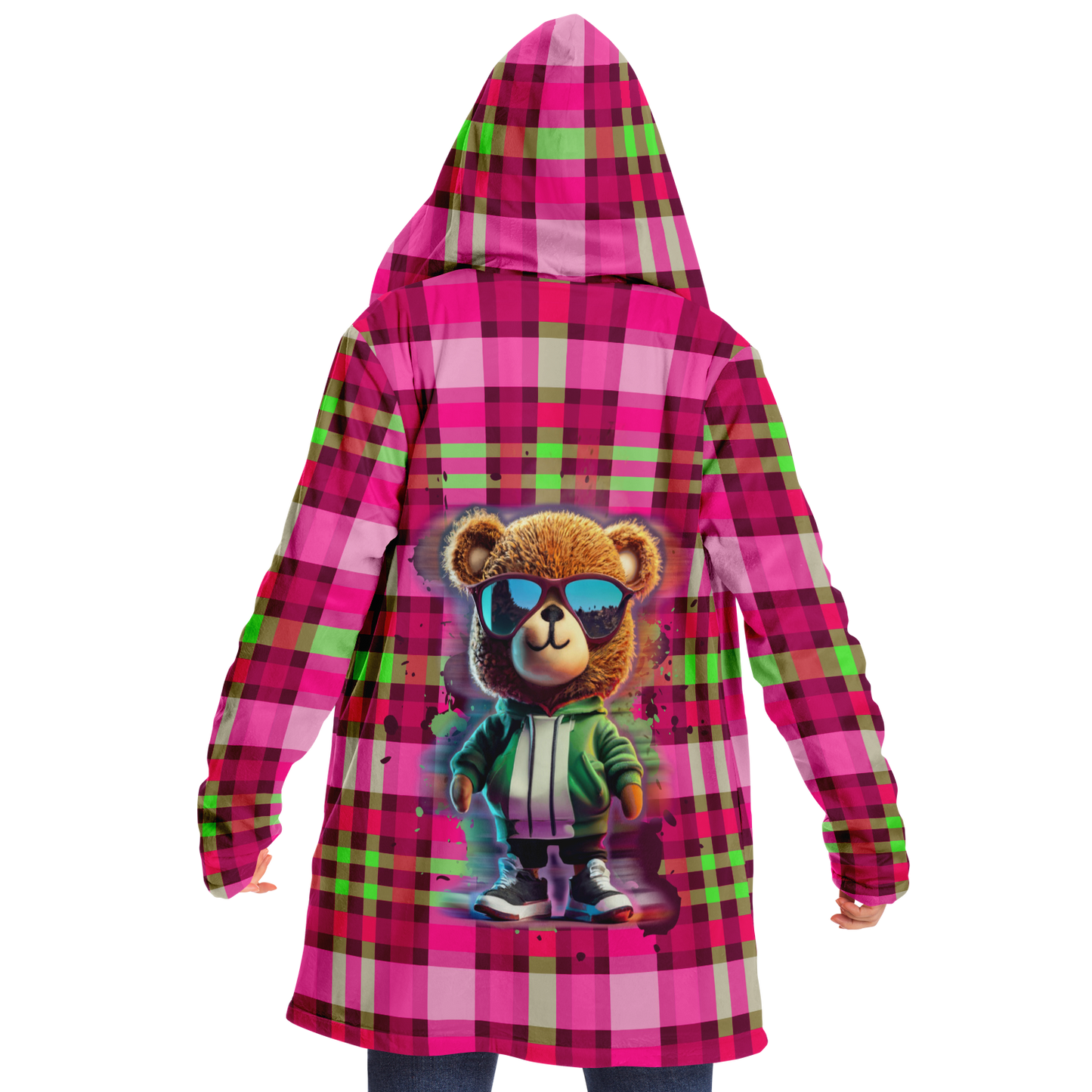 Cool Bear Microfleece Cloak - Plaid