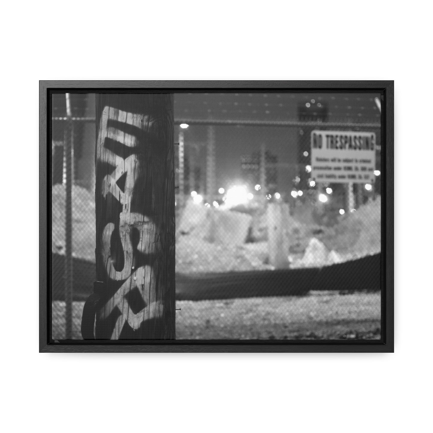 No Trespassing STL B&W Framed Canvas Wraps