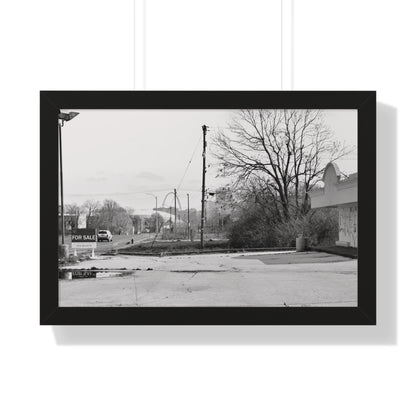 STL Facade Framed B&W Horizontal Poster