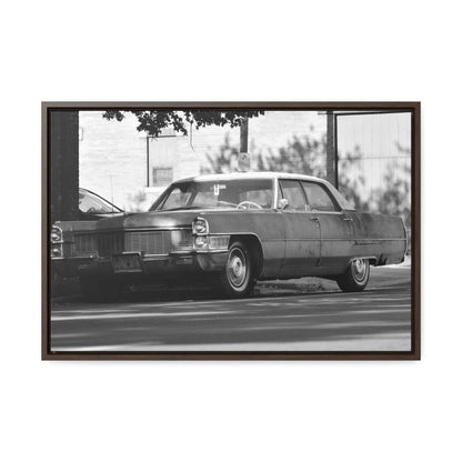 Vintage Cadillac B&W Framed Canvas Wraps