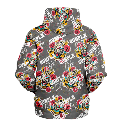 Gunpla is Life Hoodie - Grey Pattern