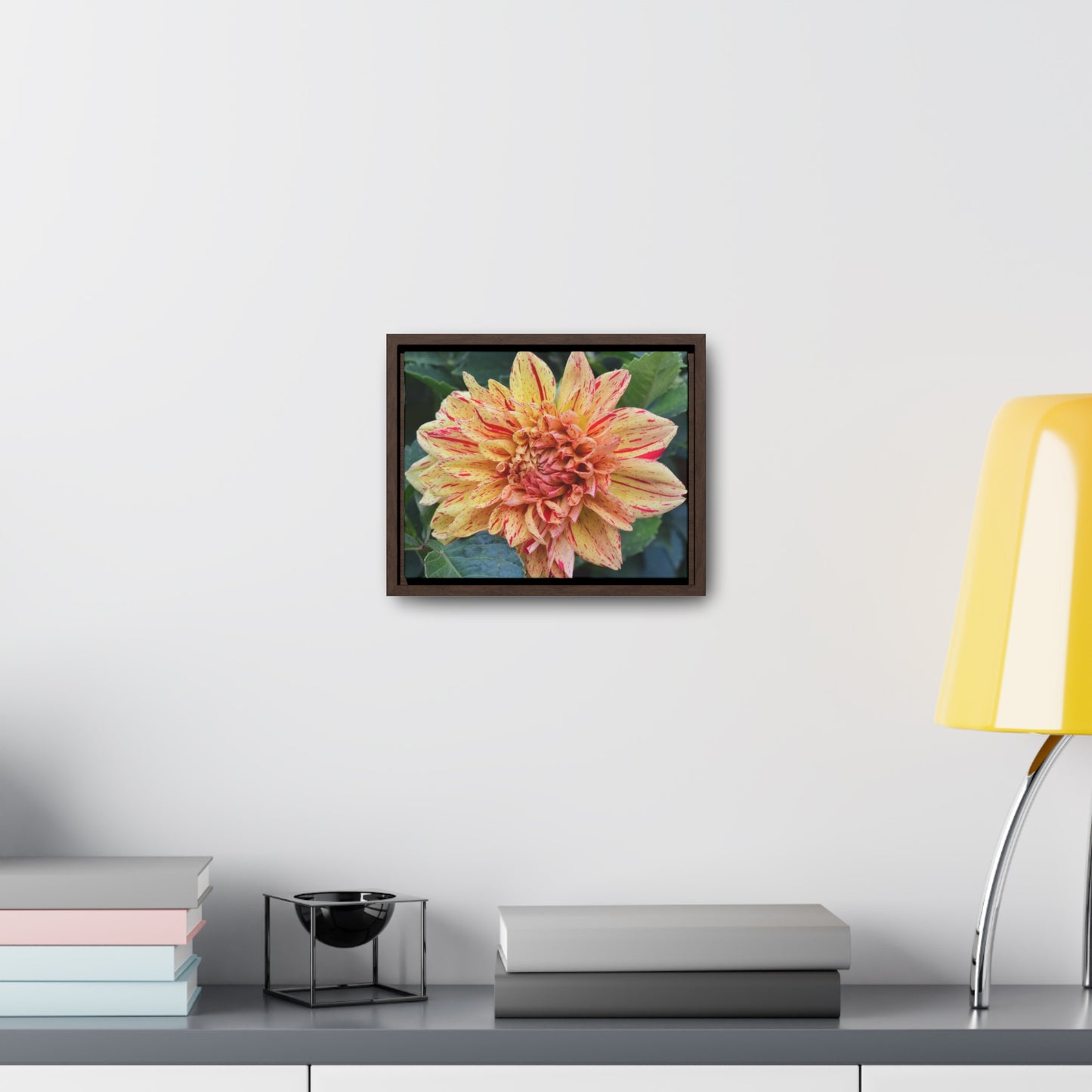 Dahlia (Striped Nagano) Framed Canvas Wraps