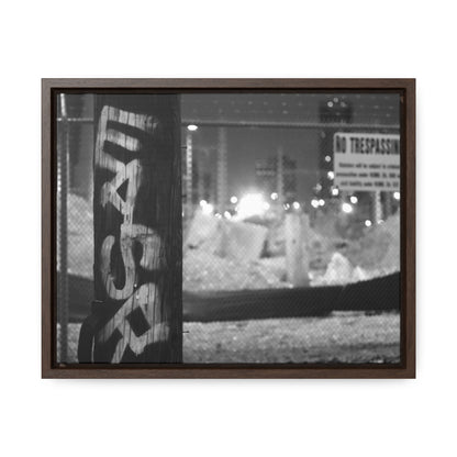 No Trespassing STL B&W Framed Canvas Wraps