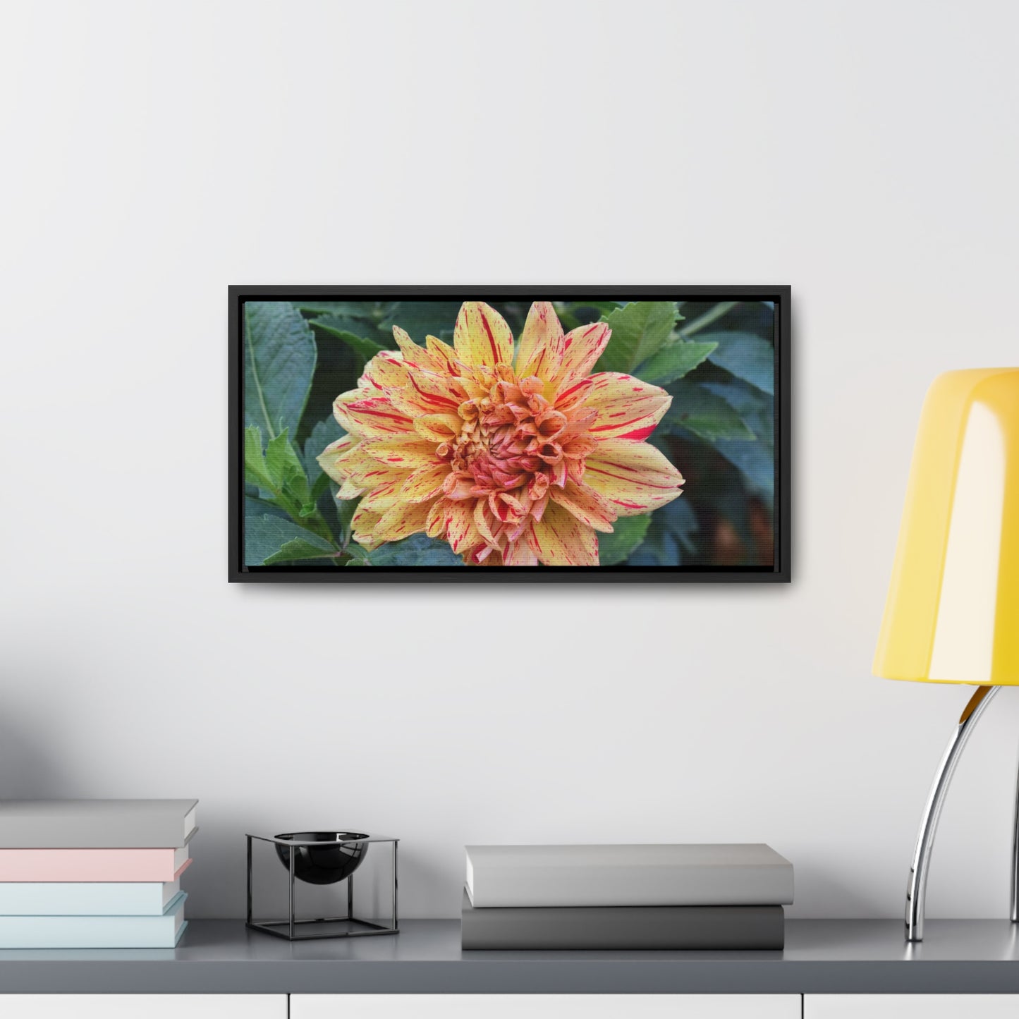 Dahlia (Striped Nagano) Framed Canvas Wraps