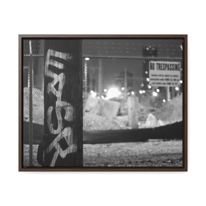 No Trespassing STL B&W Framed Canvas Wraps