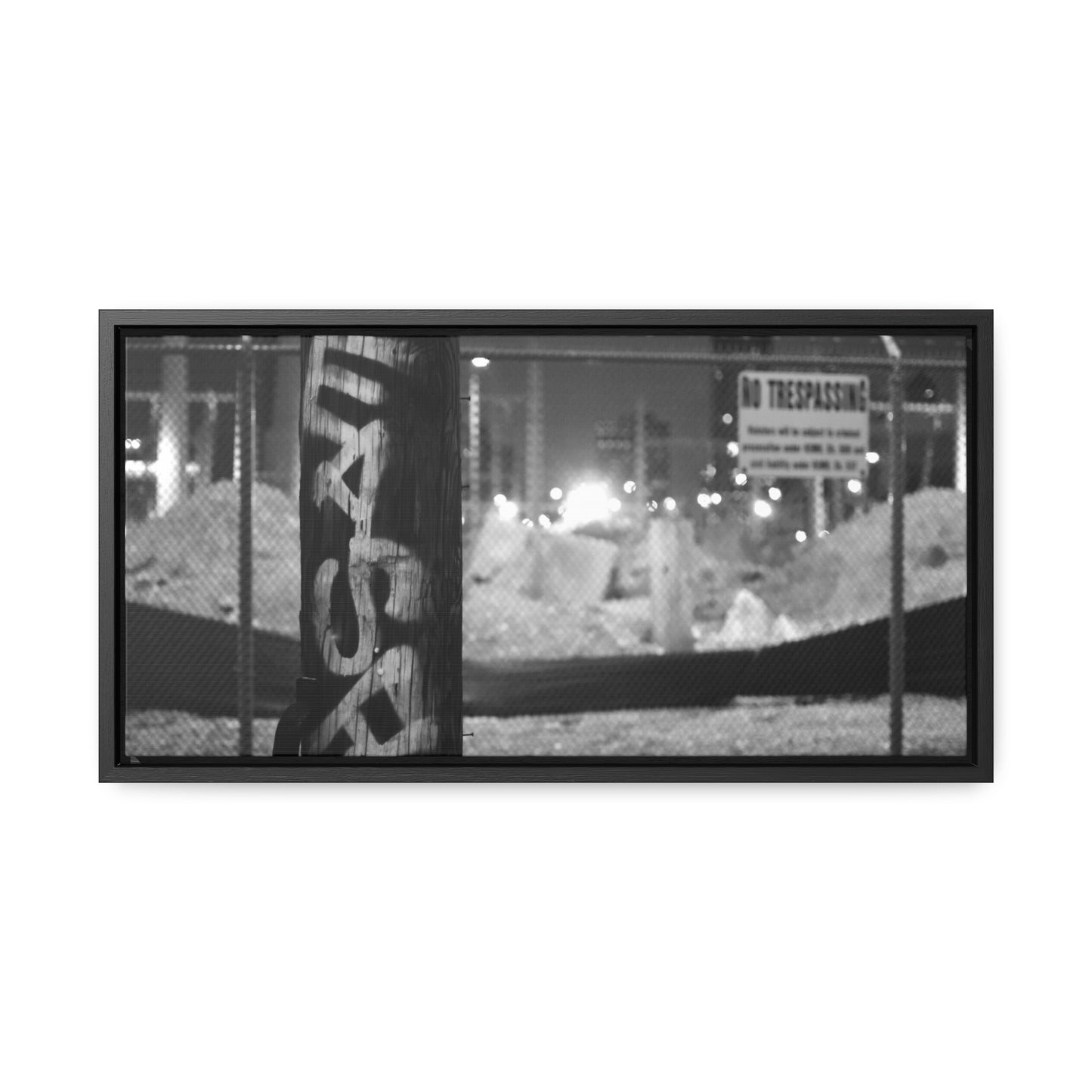 No Trespassing STL B&W Framed Canvas Wraps