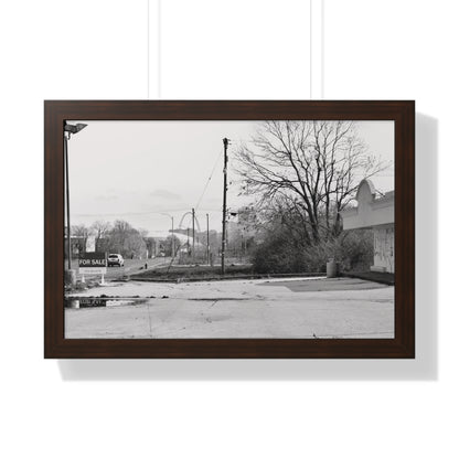 STL Facade Framed B&W Horizontal Poster