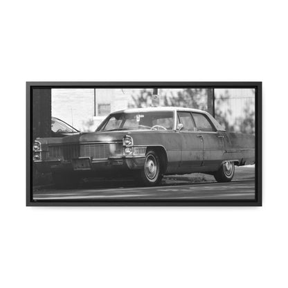 Vintage Cadillac B&W Framed Canvas Wraps