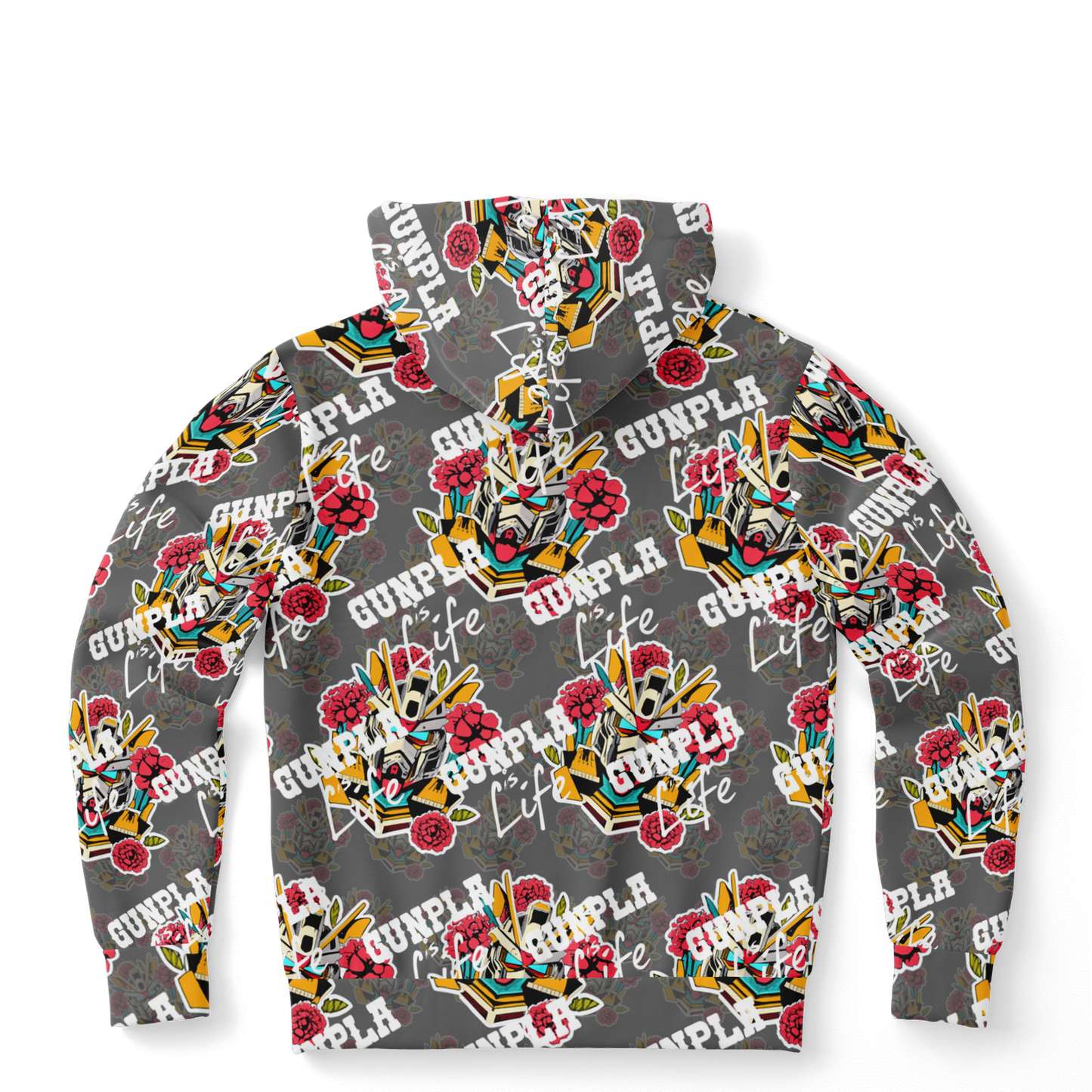 Gunpla is Life Hoodie - Grey Pattern