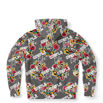 Gunpla is Life Hoodie - Grey Pattern