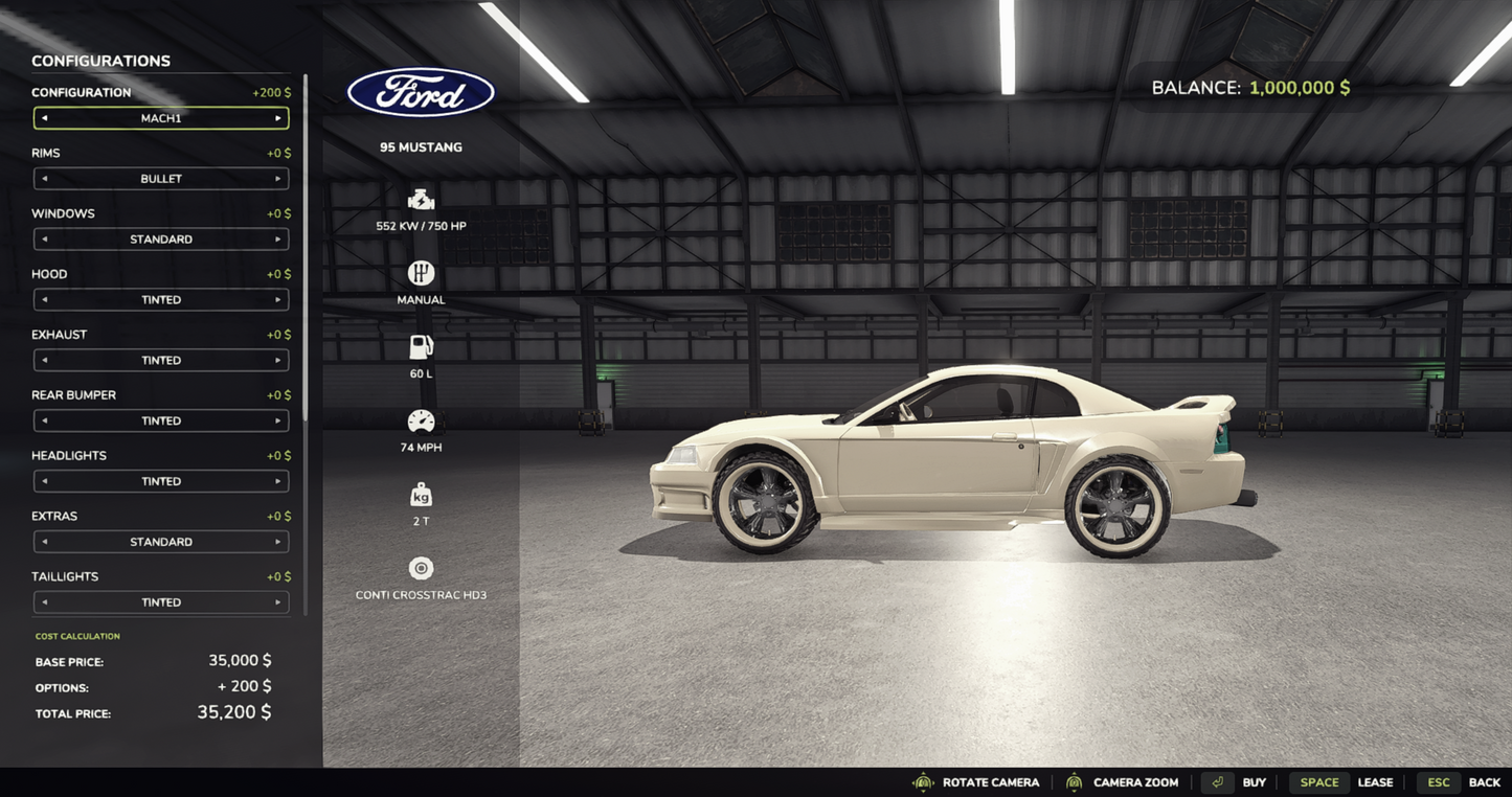 FS25 Mega Mod Pack - (95 Ford Mustang)