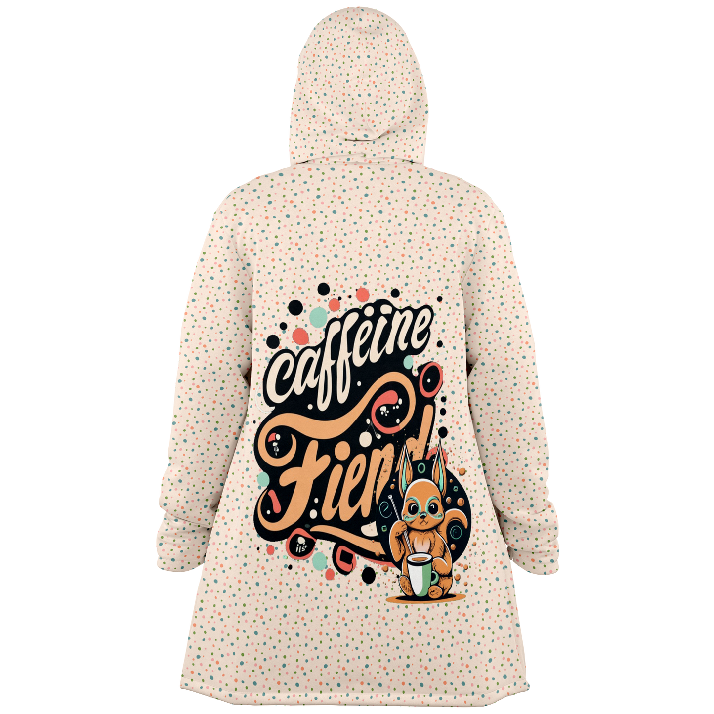 Caffeine Fiend Microfleece Cloak - Spotted