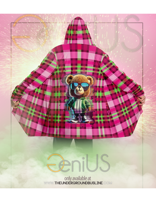 Cool Bear Microfleece Cloak - Plaid