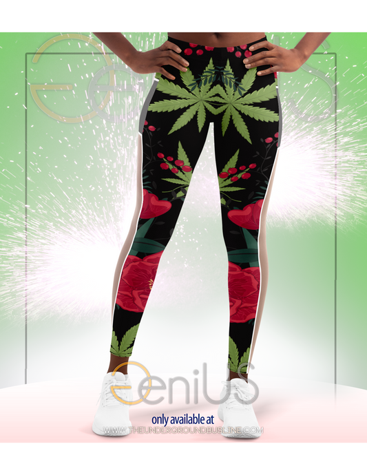 Flowers Cannibi V2.3 Mesh Pocket Leggings