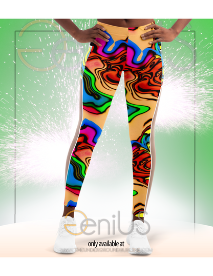 Scrambled Chakras V1.1 Mesh Pocket Leggings