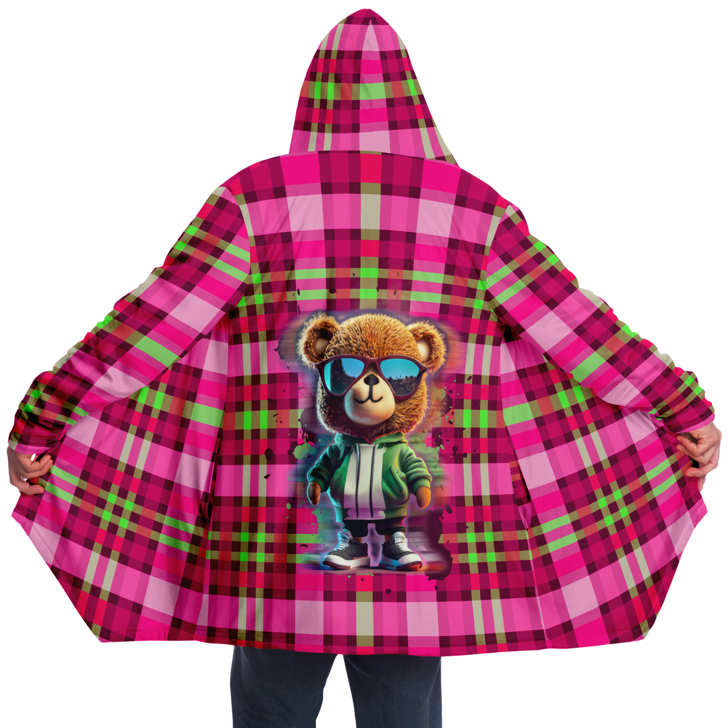 Cool Bear Microfleece Cloak - Plaid