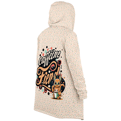 Caffeine Fiend Microfleece Cloak - Spotted