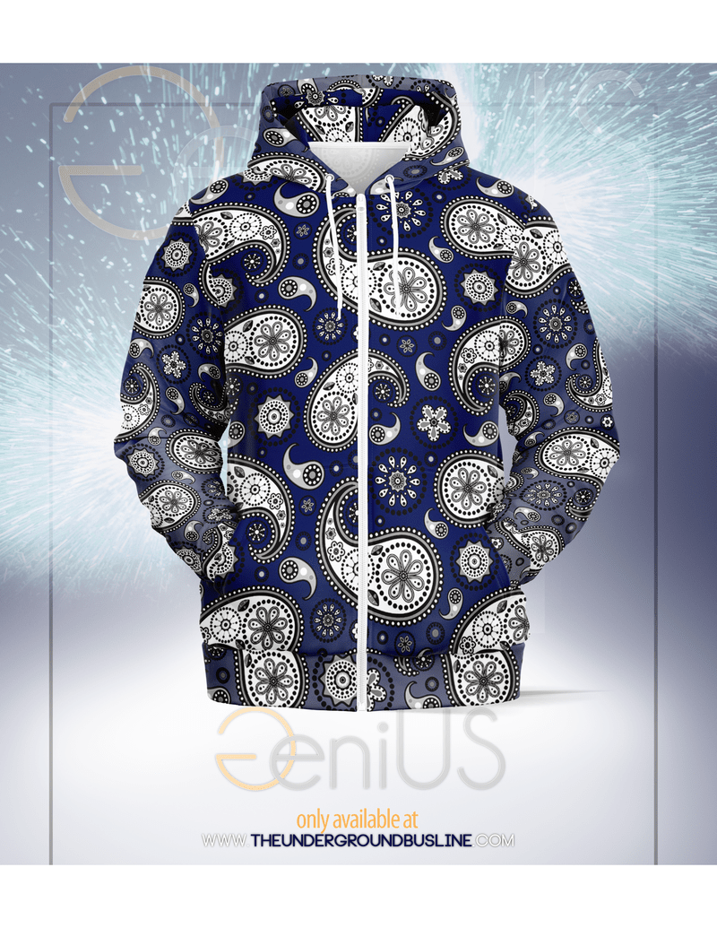 the-underground-bus-line-zip-up-hoodie-blue-Black-paisley