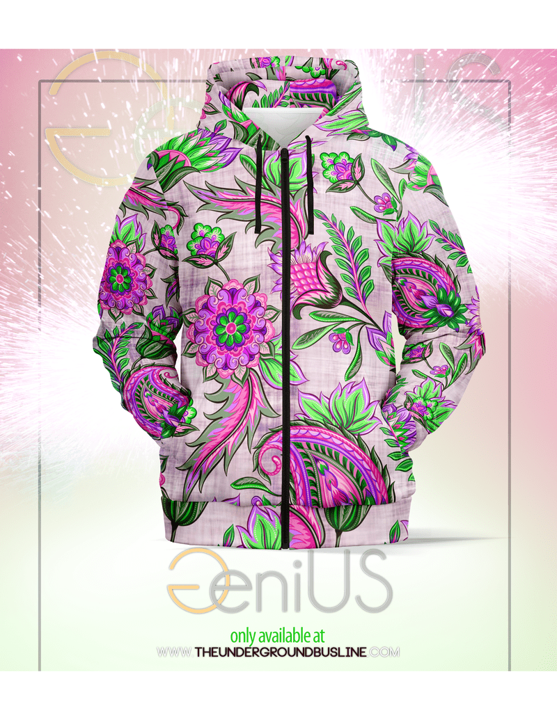 the-underground-bus-line-zip-up-hoodie-high-vibrations-Pink