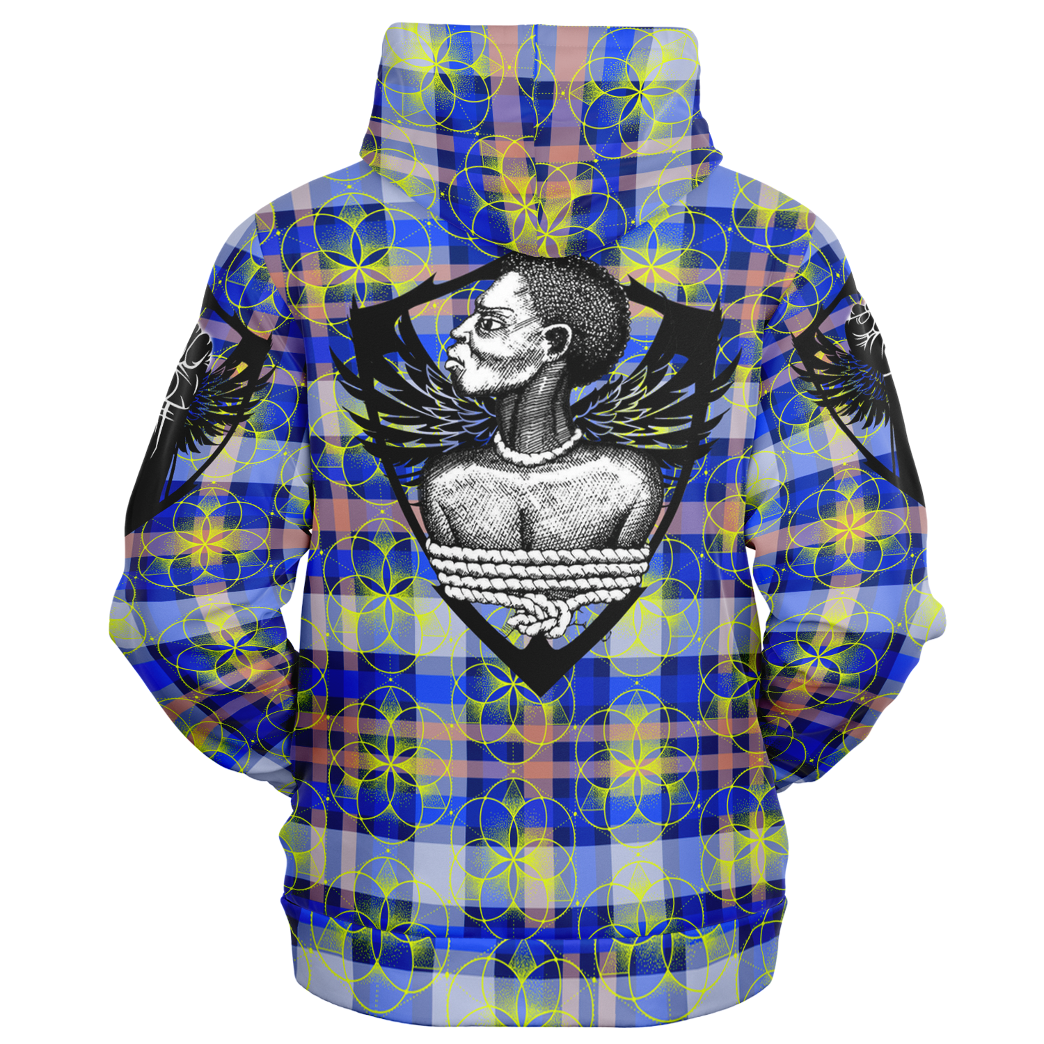 the-underground-bus-line-zip-up-hoodie-sacred-plaid-blue-Fist