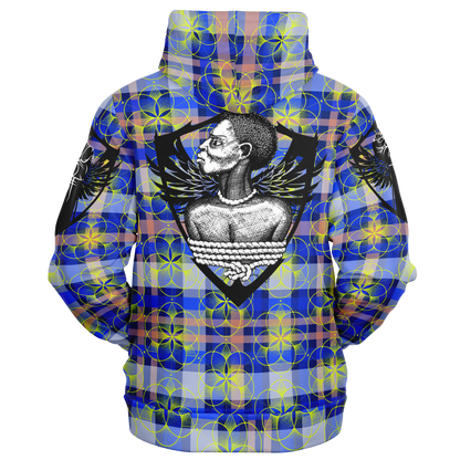 the-underground-bus-line-zip-up-hoodie-sacred-plaid-blue-Fist