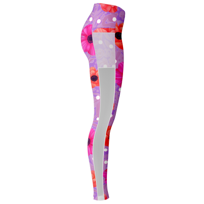 Bubble Gum, Lollipop V1.1 Mesh Pocket Leggings