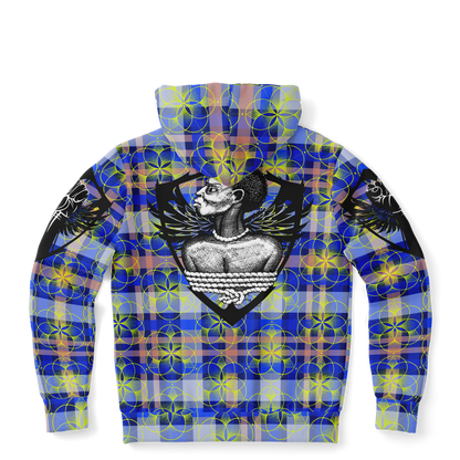 the-underground-bus-line-zip-up-hoodie-sacred-plaid-blue-Fist