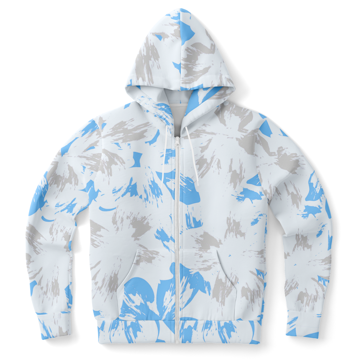 the-underground-bus-line-zip-up-hoodie-bleached-powder-blue