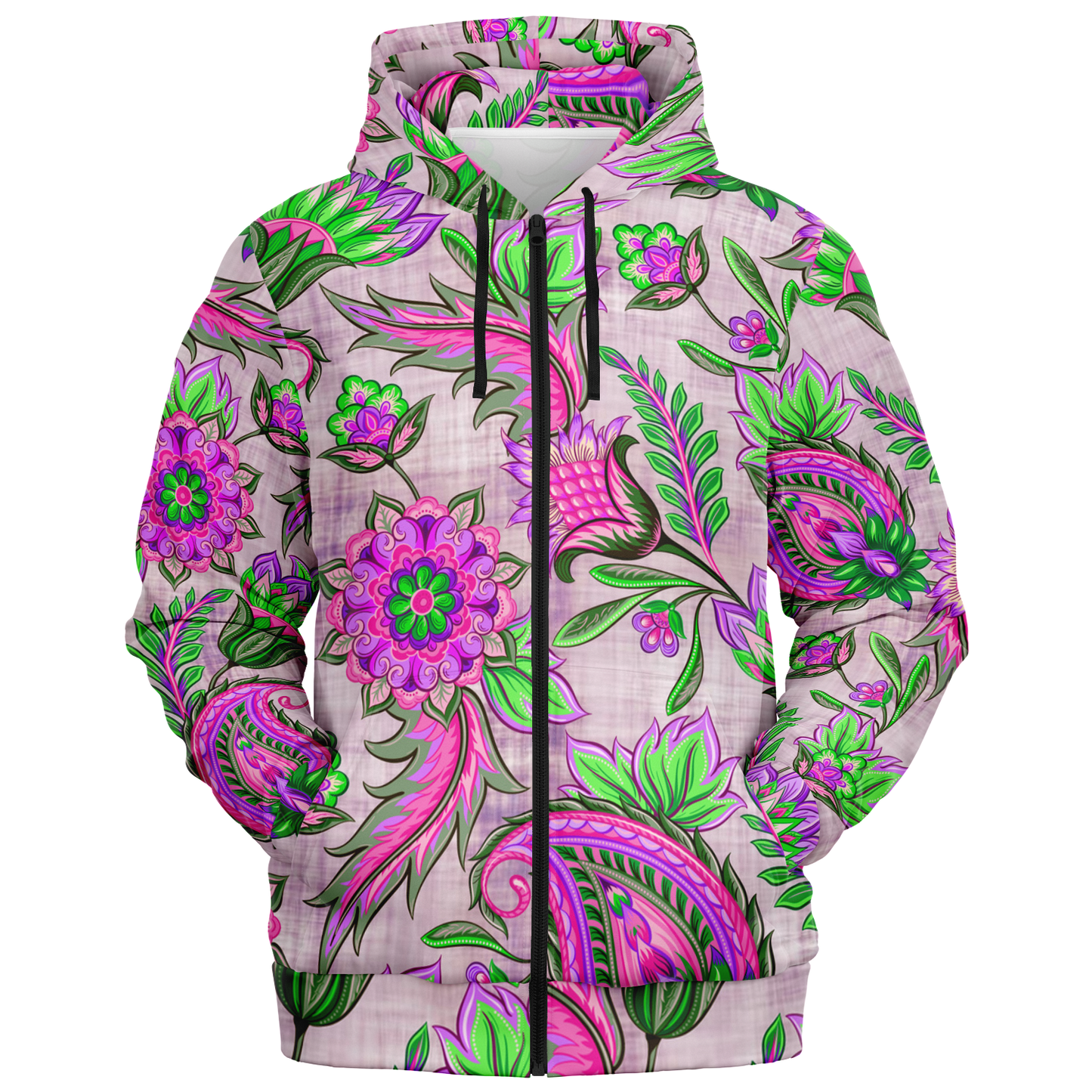 the-underground-bus-line-zip-up-hoodie-high-vibrations-Pink