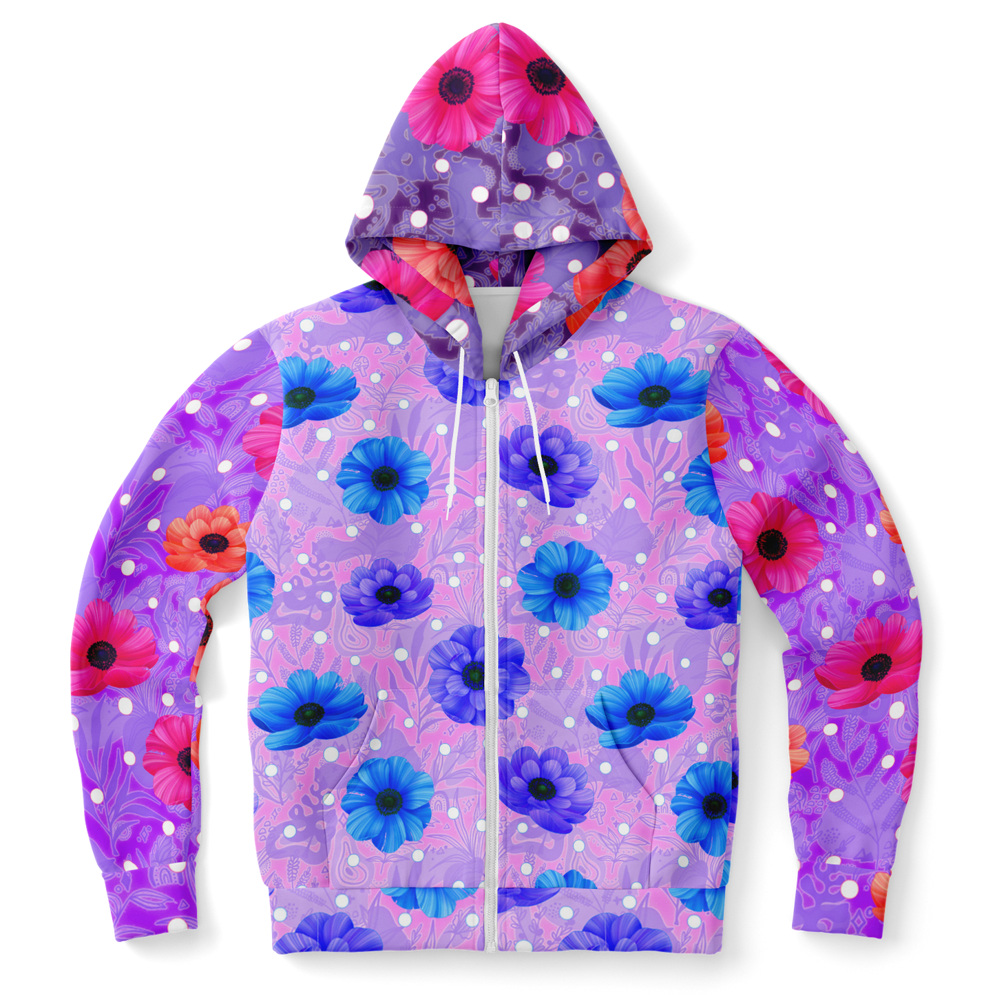 the-underground-bus-line-zip-up-hoodie-bubble-Gum-lollipop