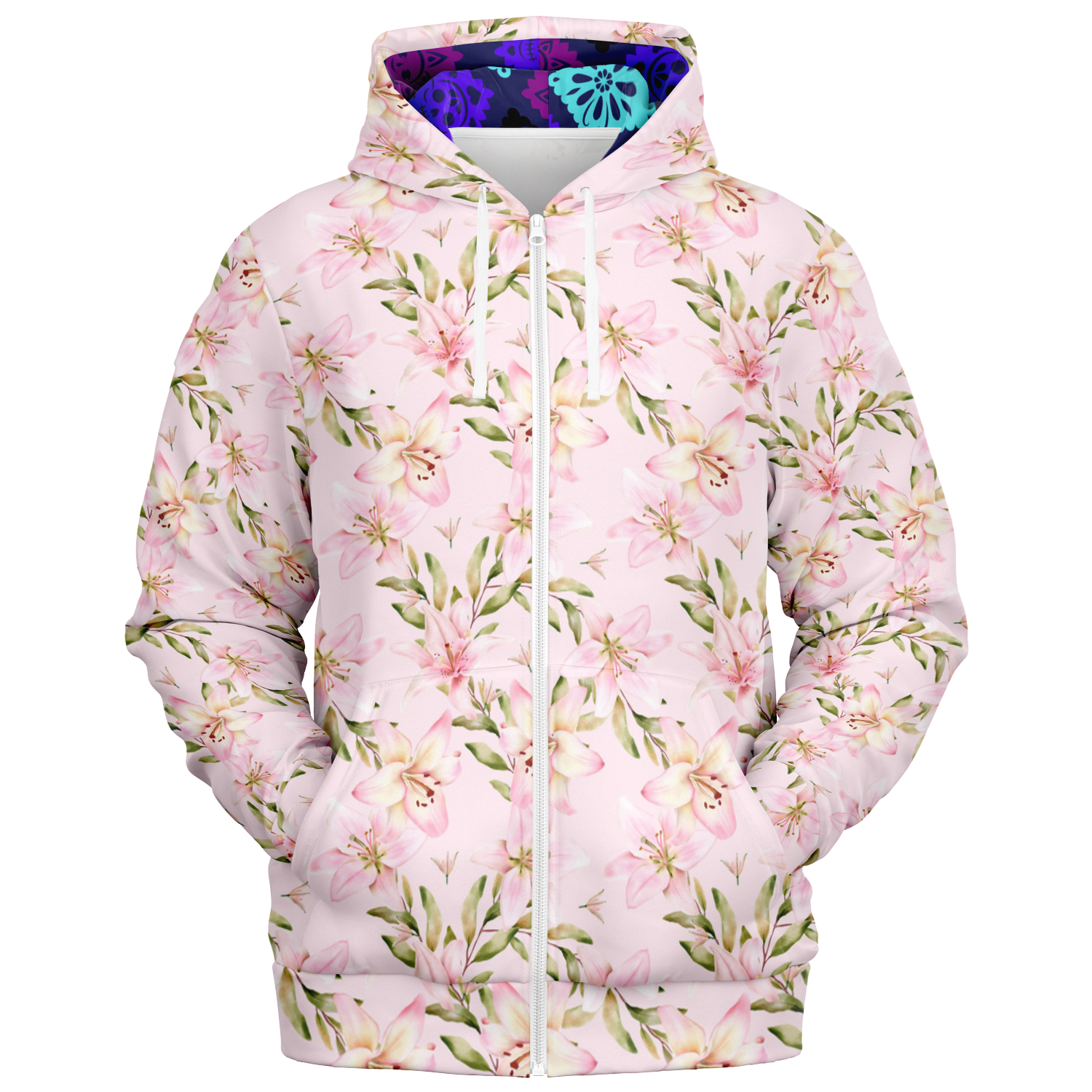 the-underground-bus-line-zip-up-hoodie-pink-tourmaline