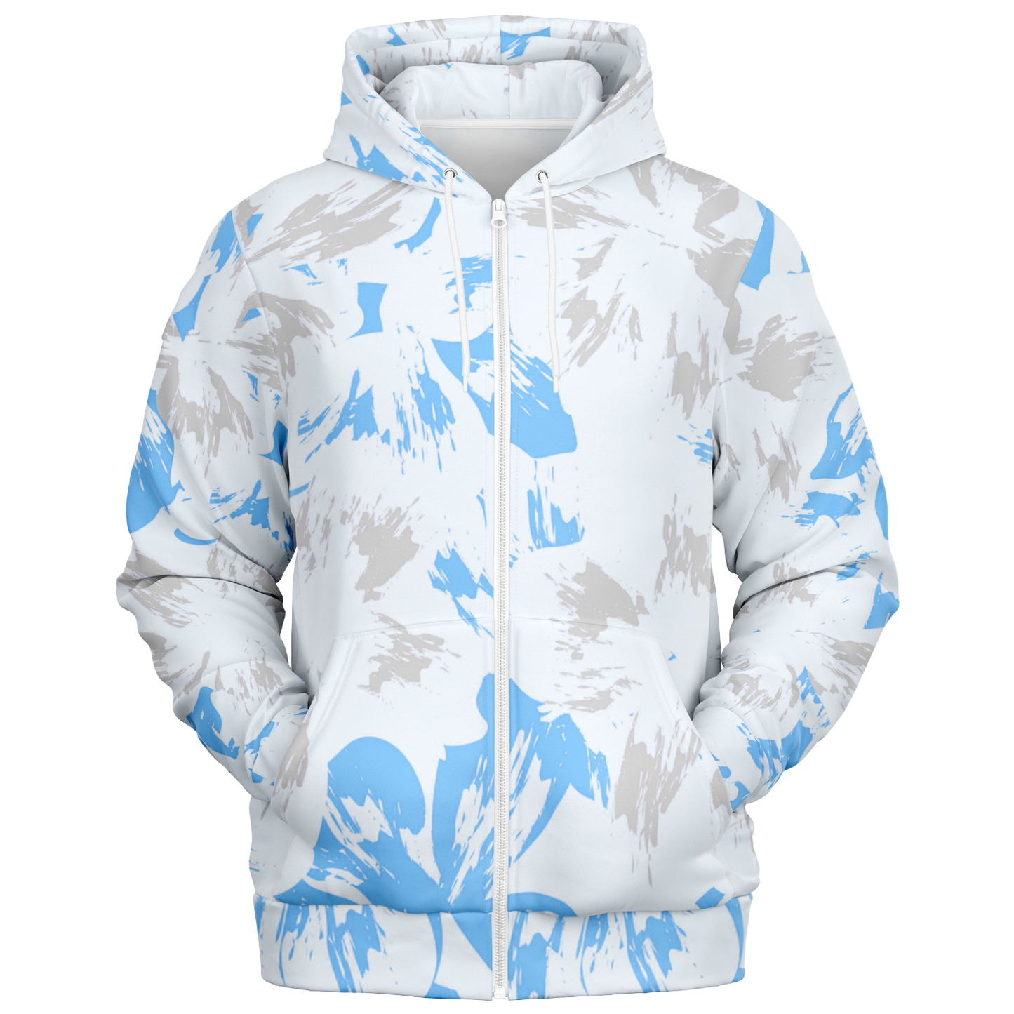 the-underground-bus-line-zip-up-hoodie-bleached-powder-blue