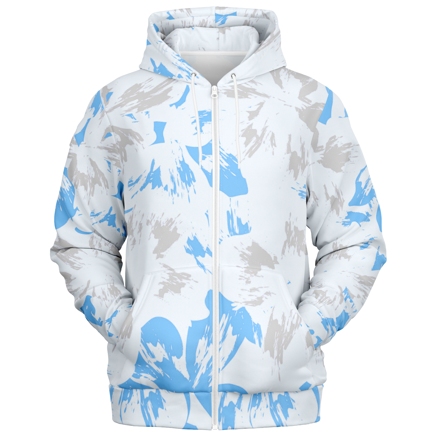 the-underground-bus-line-zip-up-hoodie-bleached-powder-blue