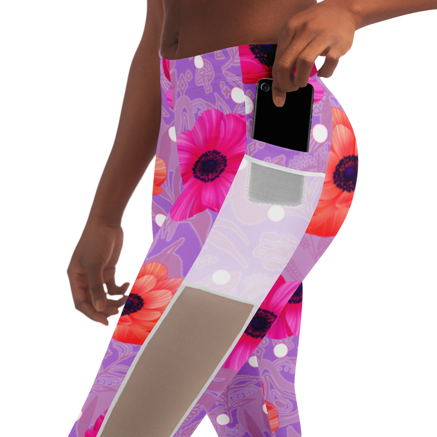 Bubble Gum, Lollipop V1.1 Mesh Pocket Leggings