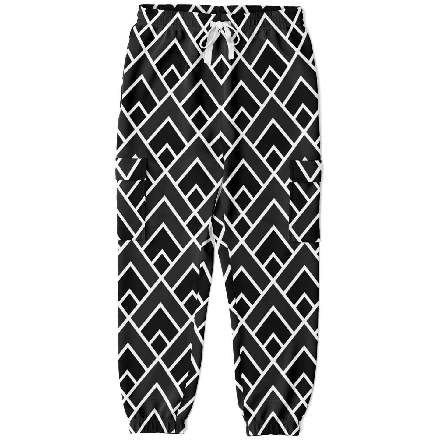 the-underground-bus-line-monochrome-cargo-sweat-pants