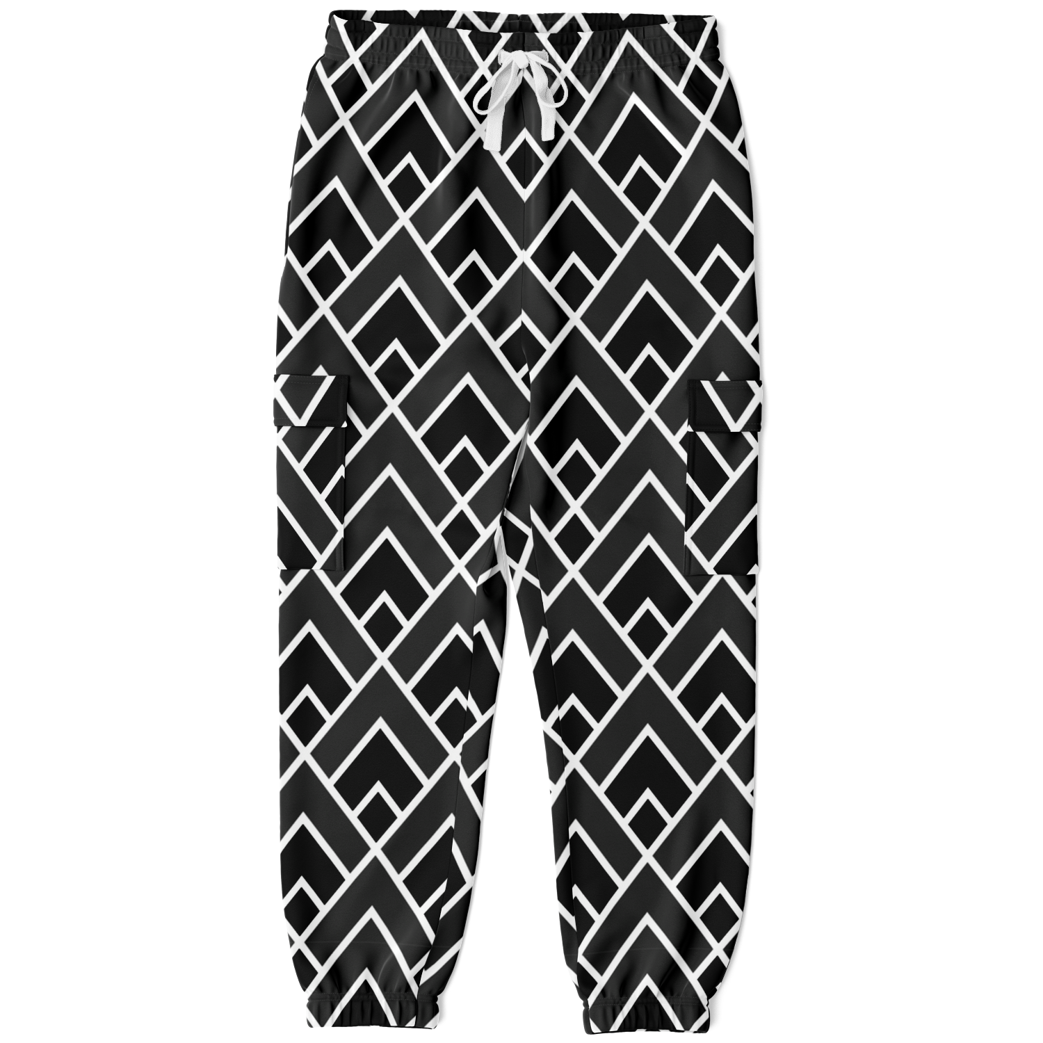 the-underground-bus-line-monochrome-cargo-sweat-pants