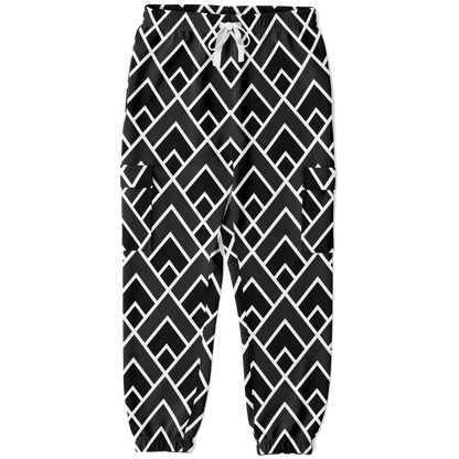 the-underground-bus-line-monochrome-cargo-sweat-pants