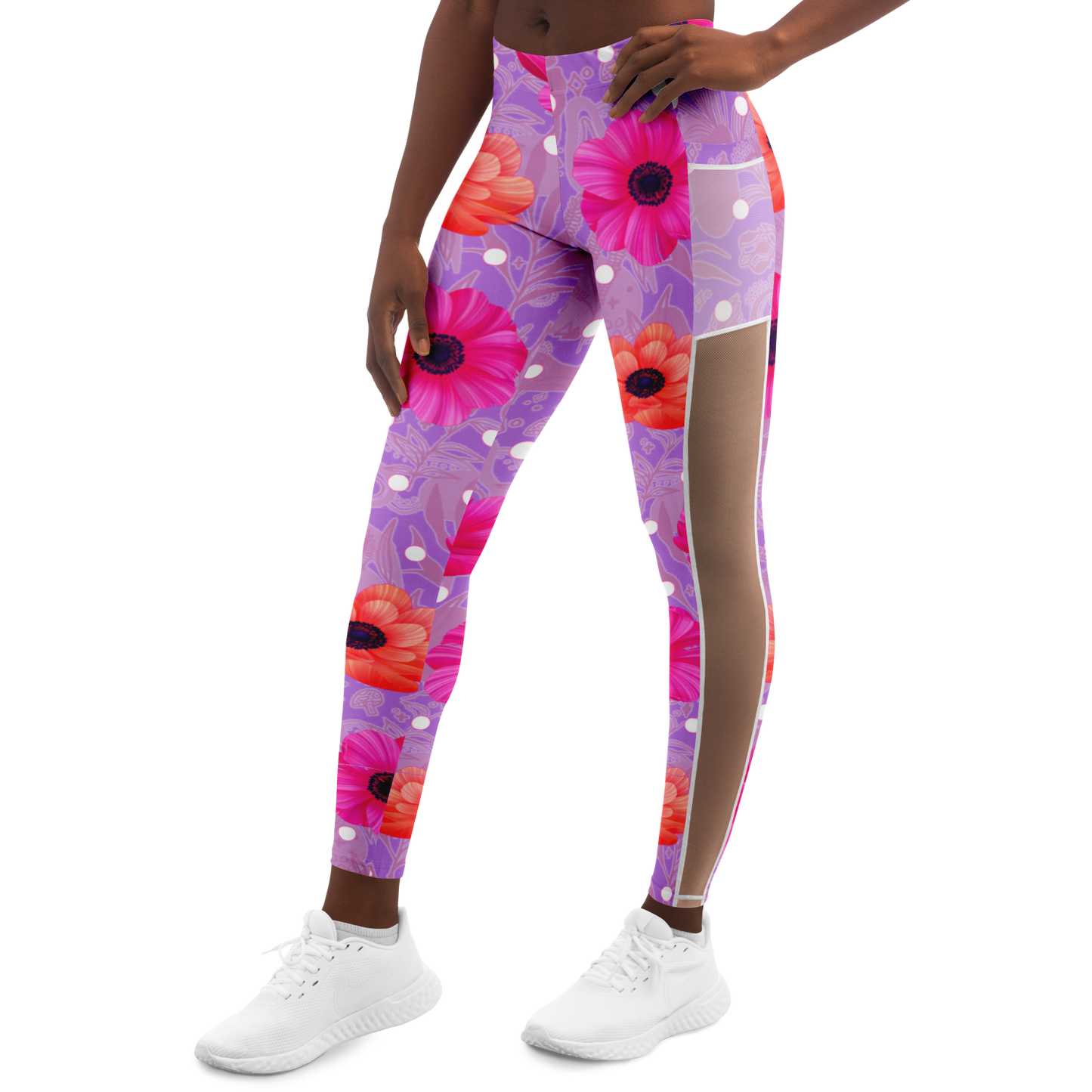 Bubble Gum, Lollipop V1.1 Mesh Pocket Leggings