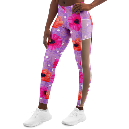 Bubble Gum, Lollipop V1.1 Mesh Pocket Leggings