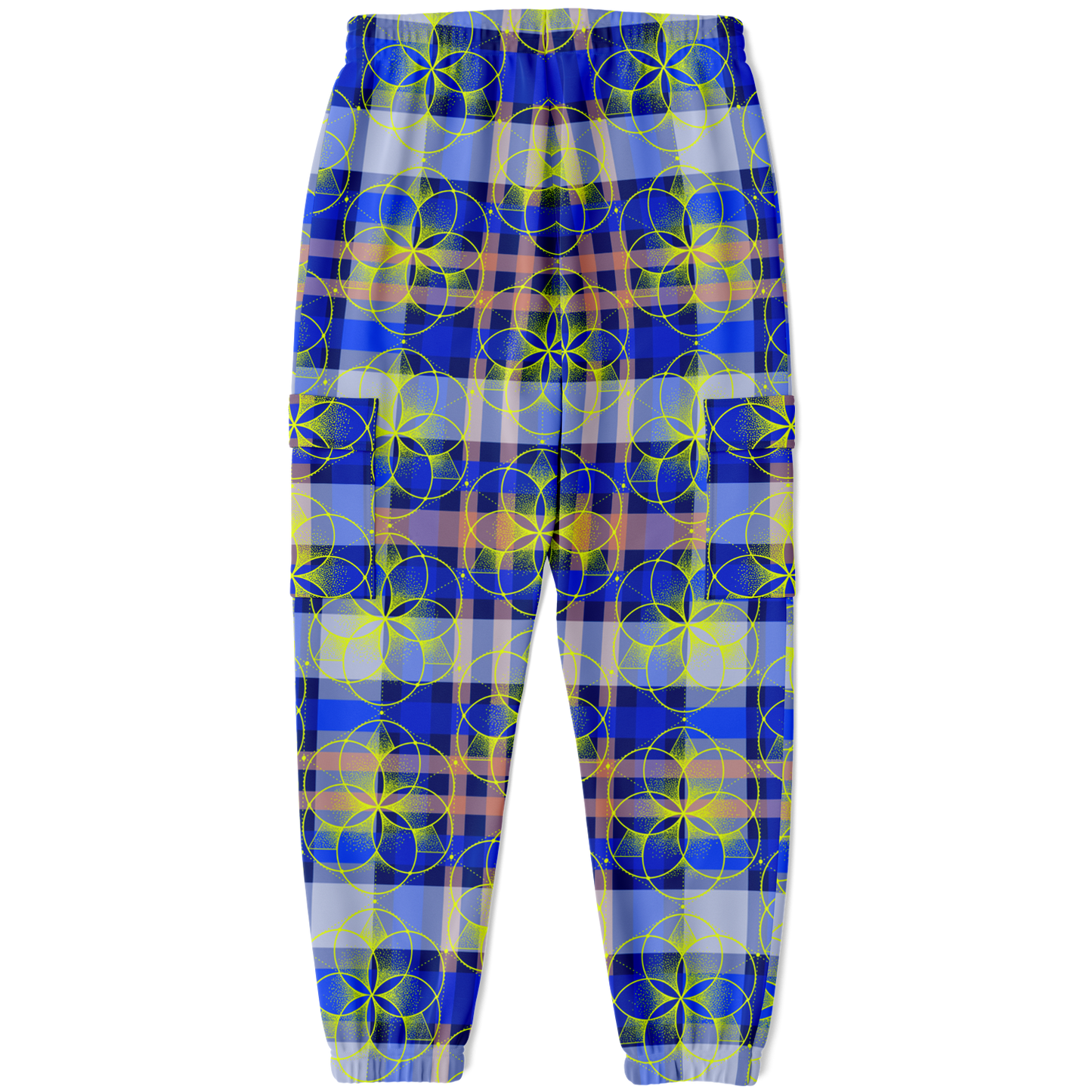 the-underground-bus-line-sacred-plaid-cargo-sweat-pants