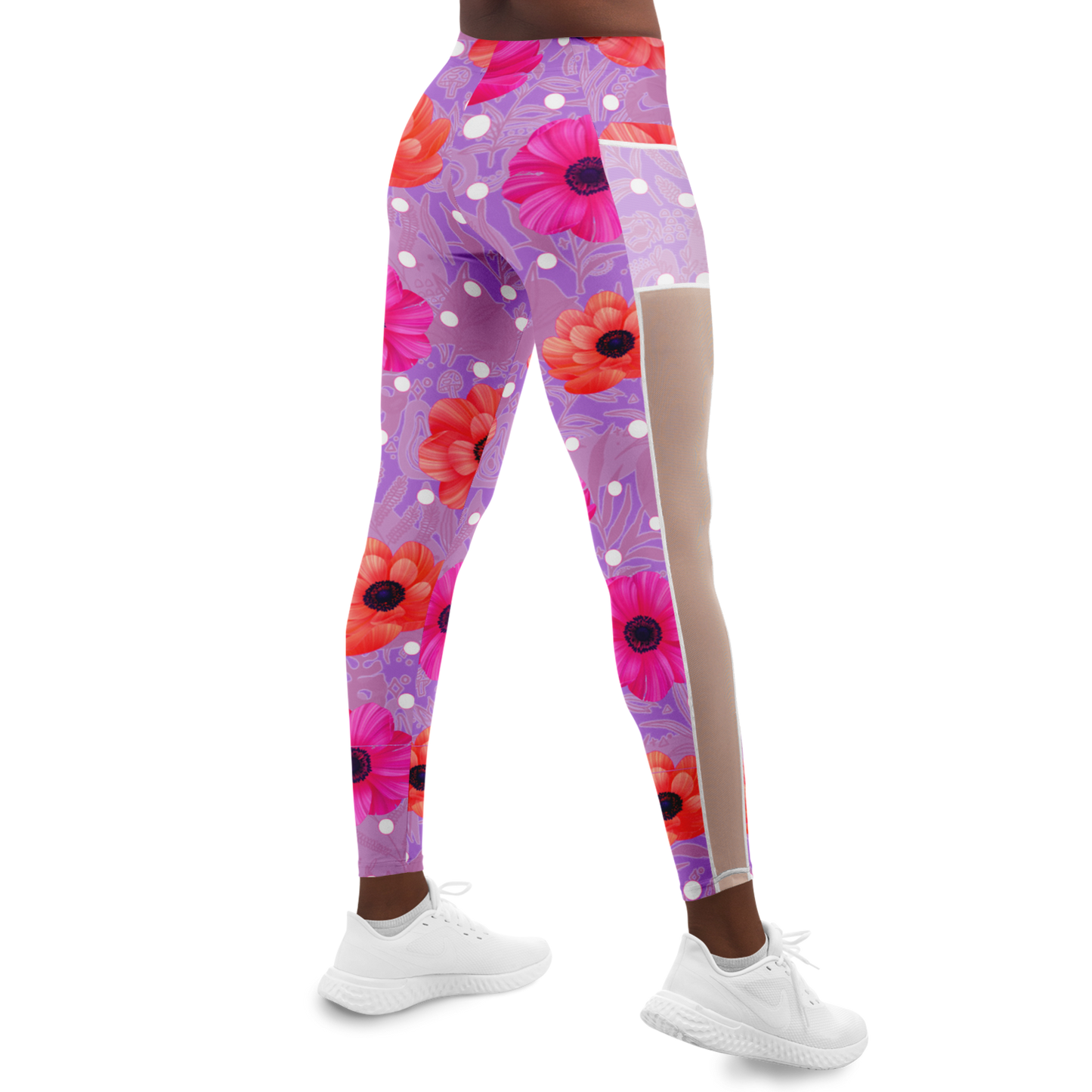 Bubble Gum, Lollipop V1.1 Mesh Pocket Leggings