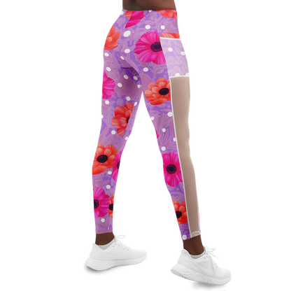 Bubble Gum, Lollipop V1.1 Mesh Pocket Leggings