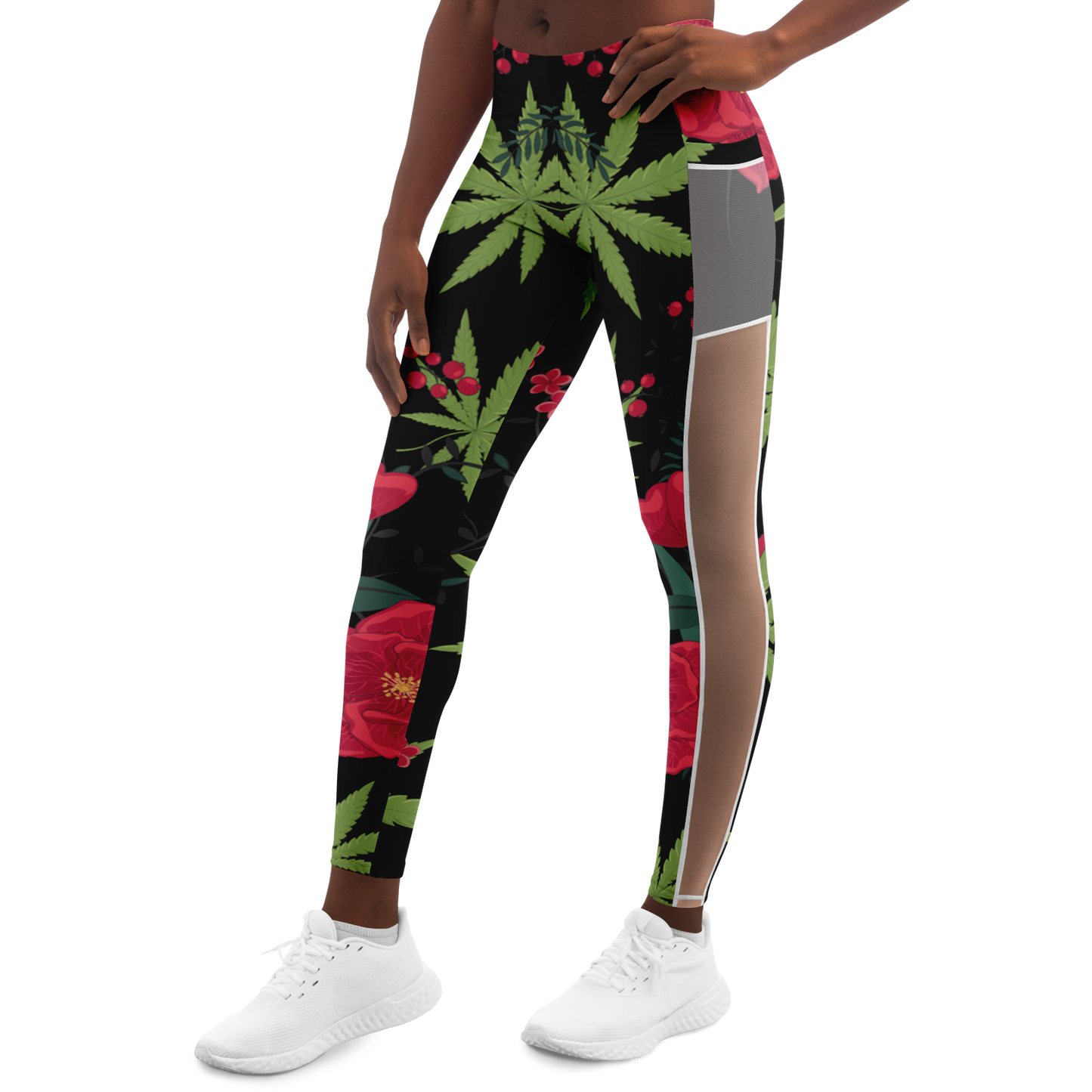 Flowers Cannibi V2.3 Mesh Pocket Leggings