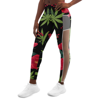 Flowers Cannibi V2.3 Mesh Pocket Leggings